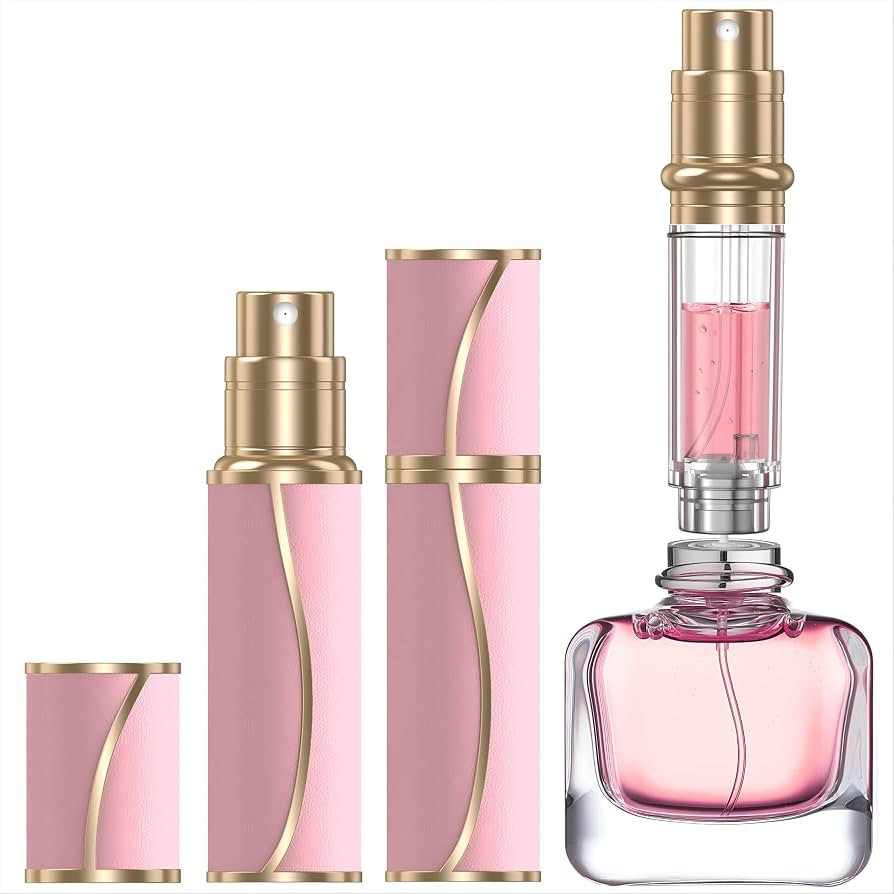 10ml Perfume Travel Atomizer,Genuine Leather Bottom Filling Refillable Perfumes Bottle,Mini Colog... | Amazon (US)