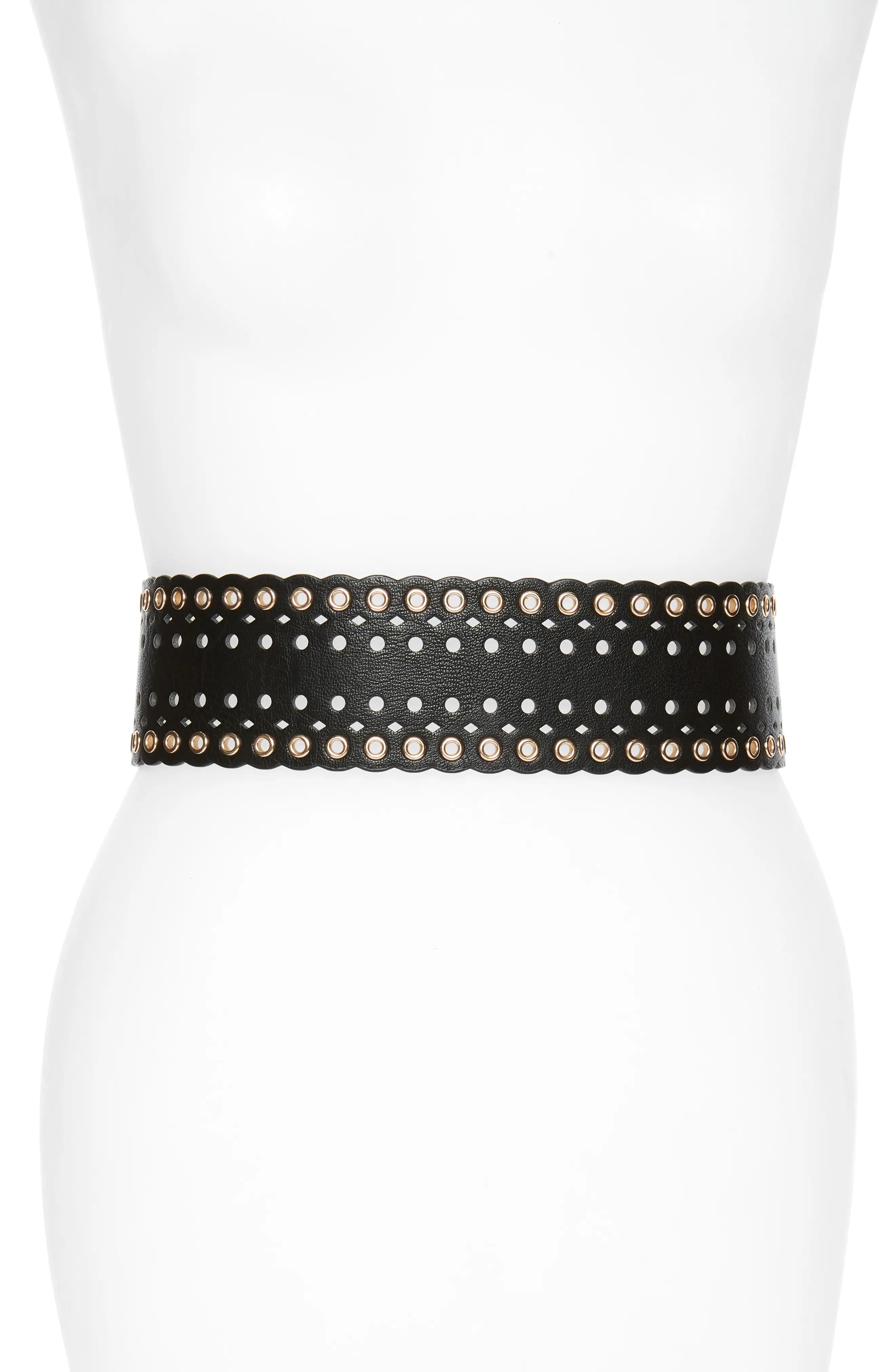 Halogen® Grommet Faux Leather Belt | Nordstrom