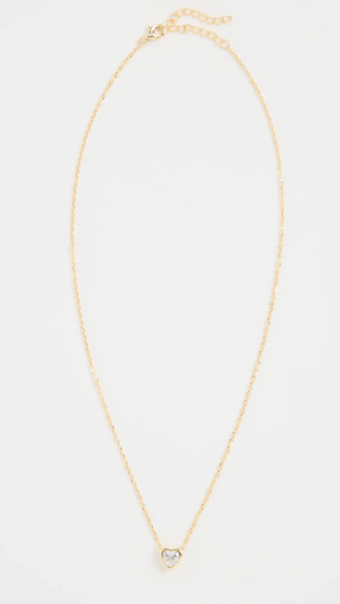 By Adina Eden Heart Bezel Solitaire Necklace | Shopbop | Shopbop