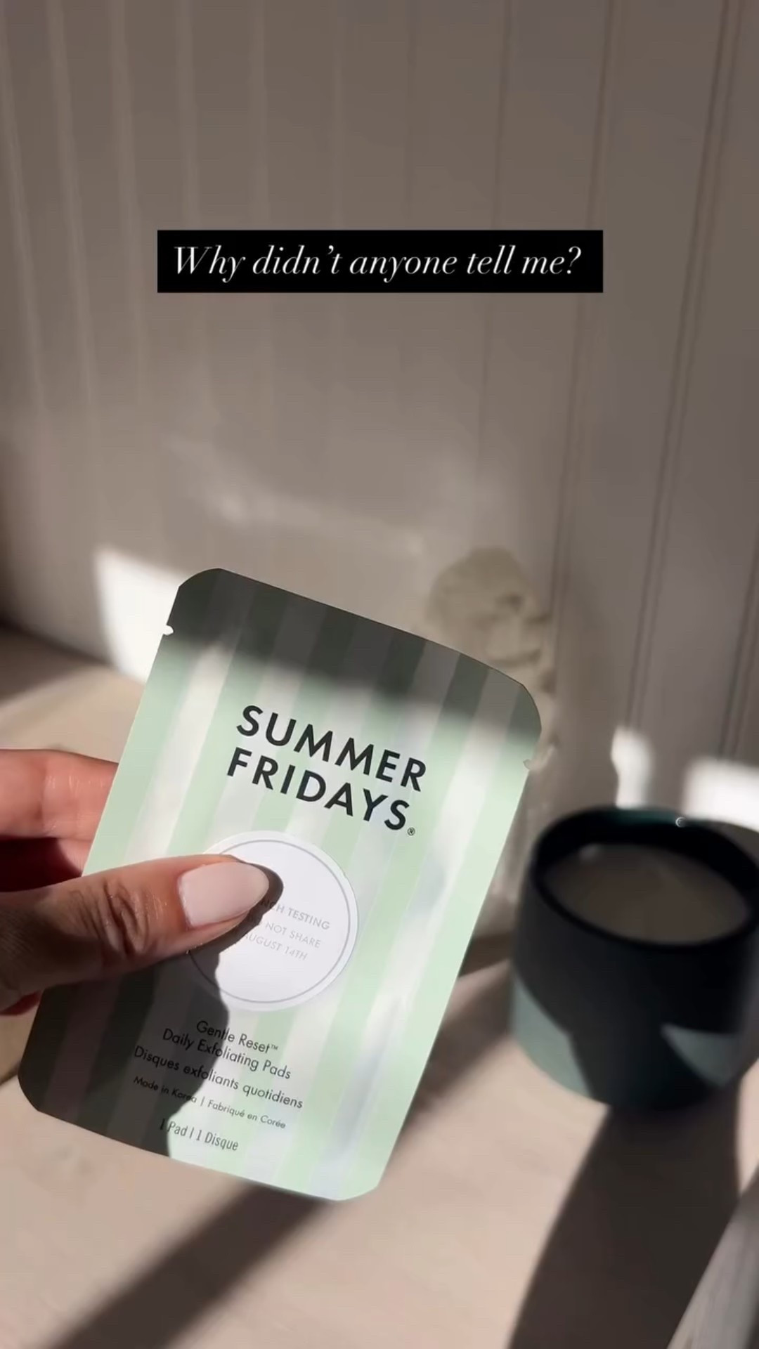 They’re finally here! Summer Fridays Gentle Reset Exfoliating Pads, exclusively on the Sephora app! 

Experience an at-home facial with that post facial glow for radiant glowy skin! Great for all skin types, yes even sensitive skin and can be used daily for a light exfoliation. 💚

@summerfridays 

#summerfridays #skincare #exfoliatingpads #sephora #glowingskingoals 

Morning skincare routine, glowing skincare, facial at home, radiant skin

#LTKBeauty #LTKFindsUnder100 #LTKFindsUnder50