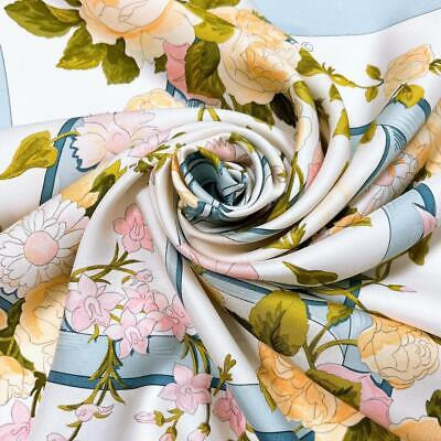 Hermes Romantique Silk Scarf 90cm White Floral Design  | eBay | eBay US