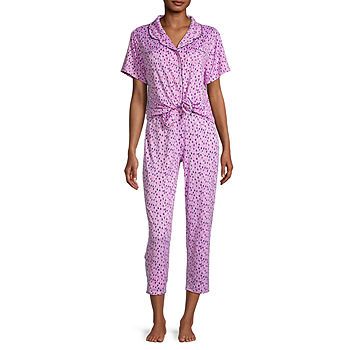 Pj Couture Womens 2-pc. Short Sleeve Capri Pajama Set | JCPenney