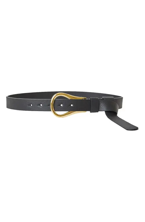 B-Low the Belt Ryder Leather Wrap Belt in Black Gold at Nordstrom, Size Small | Nordstrom