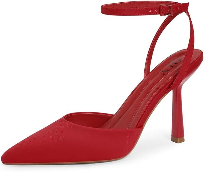 Closed Toe Ankle Strap Heels Women Pumps Pointed Toe Heeled Sandals for Women Stiletto Wedding Dr... | Amazon (US)