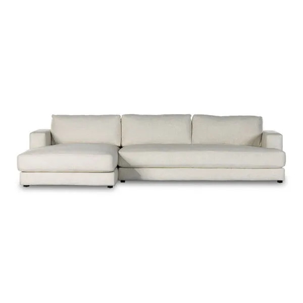 Hutton Cream Fabric 2 Left Piece Sectional | Scout & Nimble