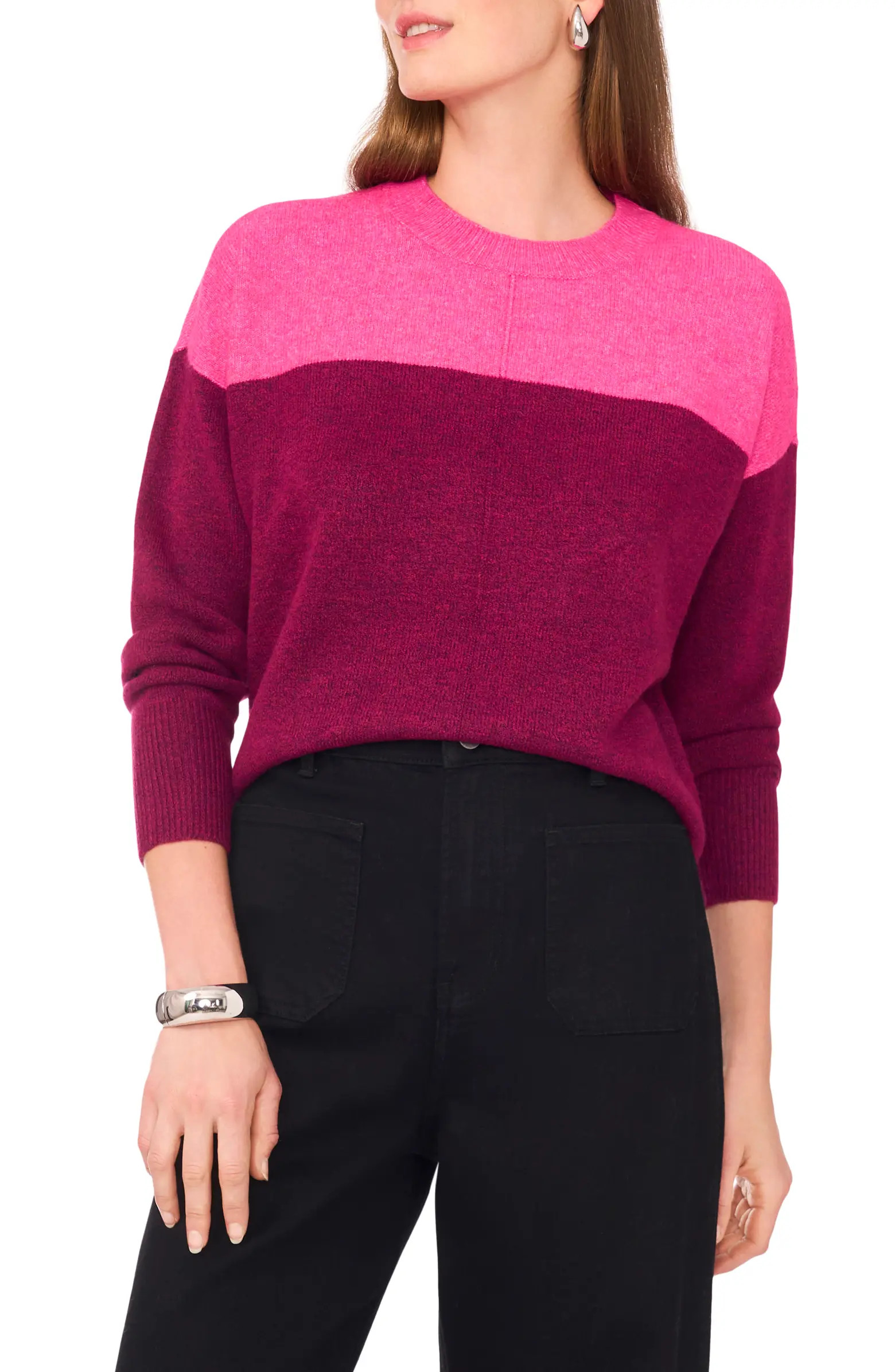 Extended Shoulder Colorblock Sweater | Nordstrom
