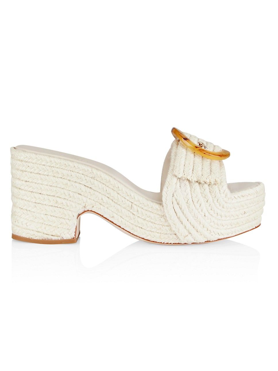 Cleia 75MM Raffia Platform Sandals | Saks Fifth Avenue