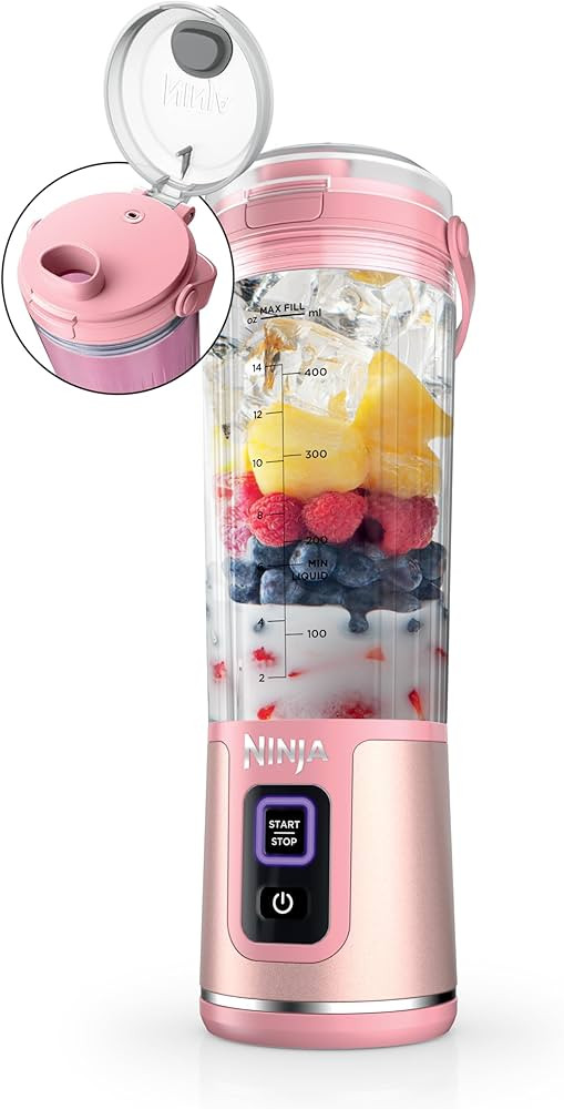 Ninja Blast Portable Blender, Cordless, 18oz Vessel, Tinted Pink, BC151PK | Amazon (US)