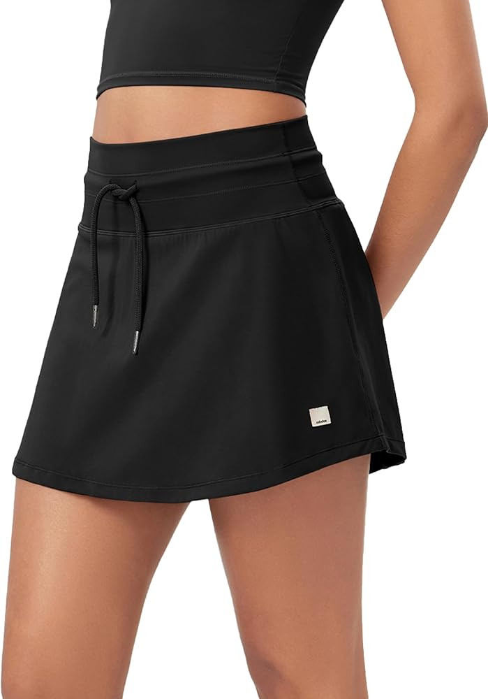 ODODOS Women's Drawstring Tie Daily Skirts Built-in Shorts Athletic Golf Tennis Skorts with Ball ... | Amazon (US)