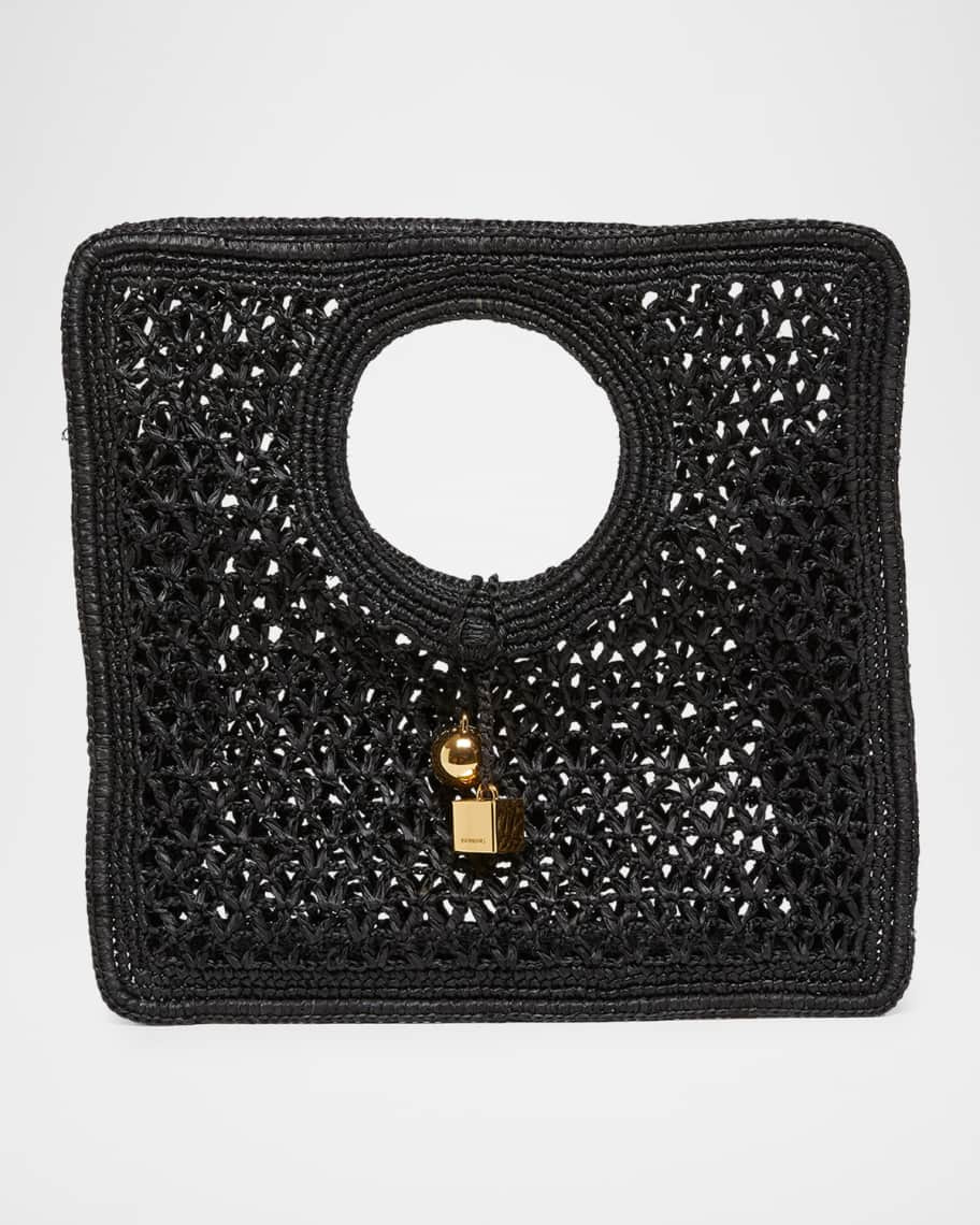 Jacquemus Le Petit Carre Raffia Top-Handle Bag | Neiman Marcus