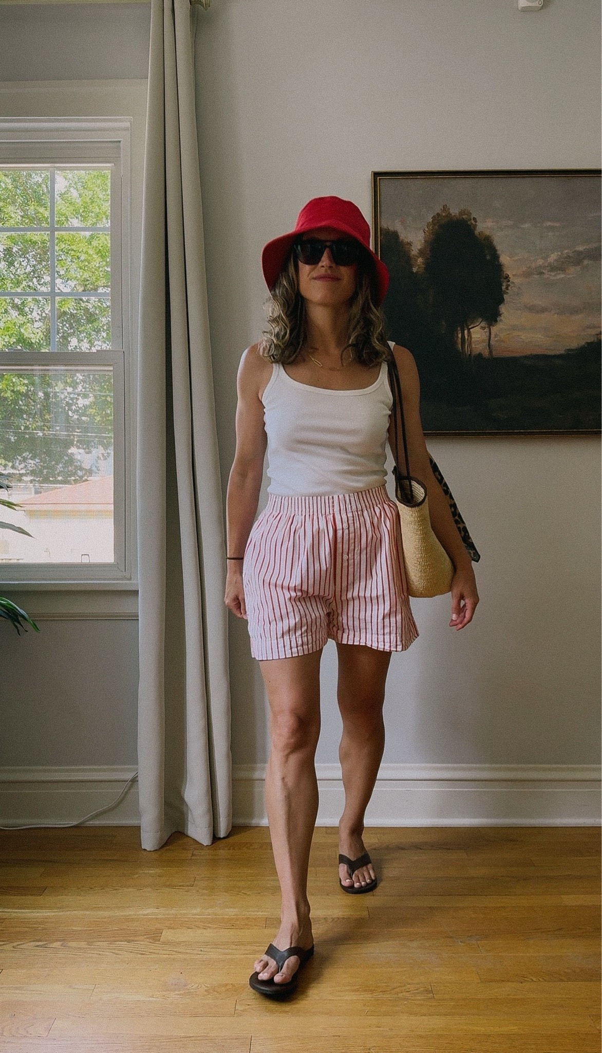 July Capsule // Day Ten

Buck Mason tank, S, I sized up for a looser fit. Faherty boxer shorts, XS, run big, size down. J.Crew sandals, TTS, similar linked too. Sèzane bucket hat, sold out. Sèzane bag. Old Quince sunglasses, similar lines.

#LTKgrwm #LTKootd #LTKOver40