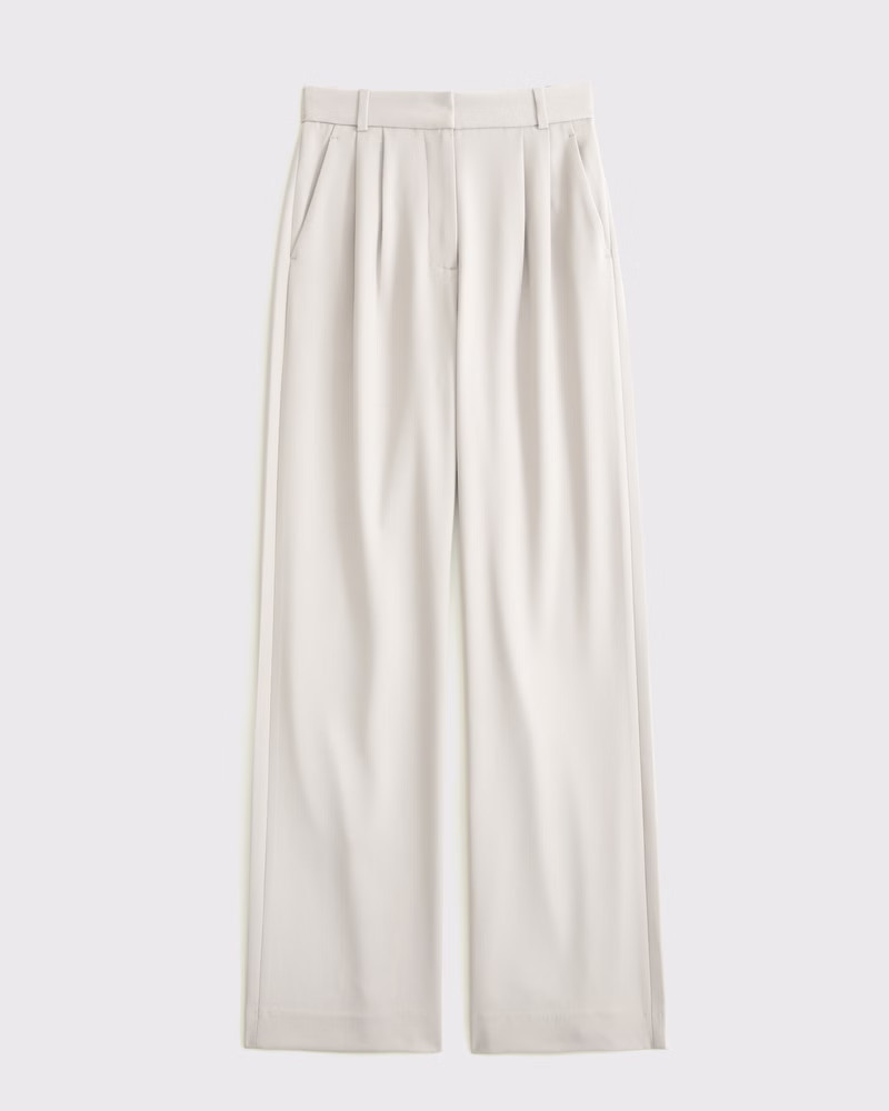 Women's A&F Sloane Tailored Wide Leg Pant | Women's Bottoms | Abercrombie.com | Abercrombie & Fitch (US)