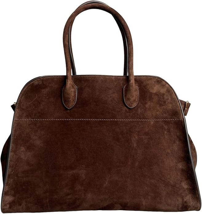 Luxury Suede Tote Bag for Women - Large Designer Inspired Handbag - Fashion Top Handle Work Bag -... | Amazon (US)