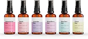 Scented Moisturising Sanitiser Mist Spray Set - 6 x 50ml Sprays | As seen on Dragons Den | Amazon (UK)
