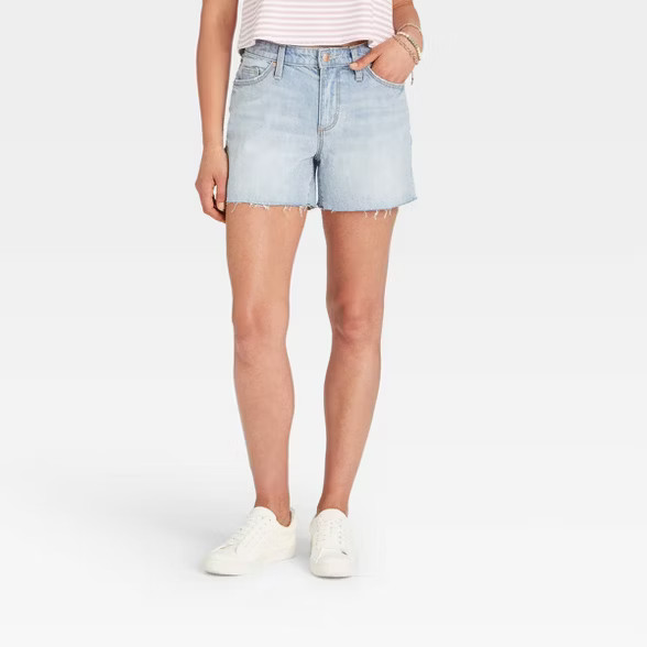 Women's High-Rise Curvy Midi Jean Shorts - Universal Thread™ | Target