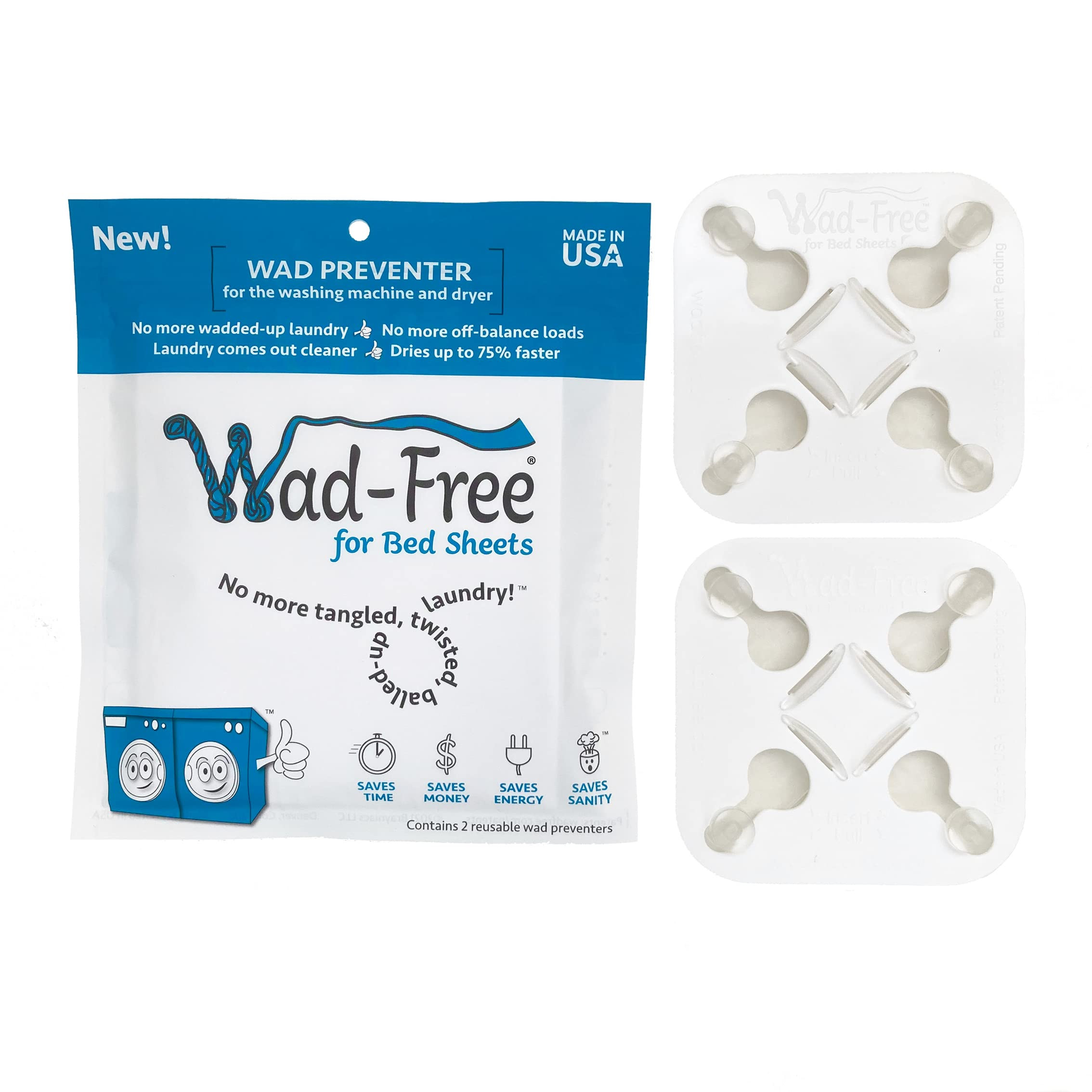 Wad-Free Bed Sheet Detangler Reduces Laundry Tangles - As Seen on Shark Tank, Made in USA | Amazon (US)