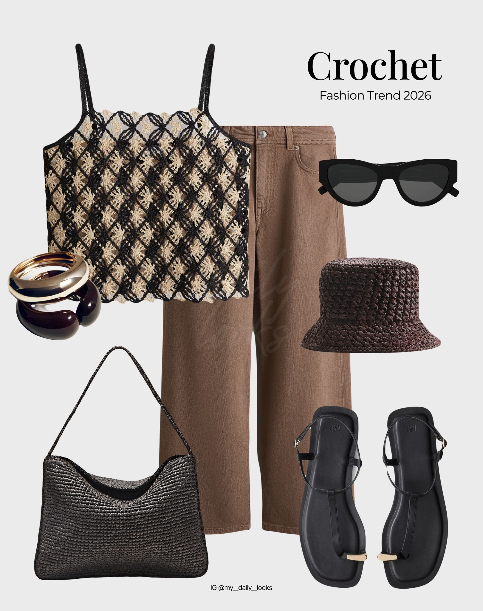 Crochet outfit 🖤

Tags: Spring summer outfits 2026, capsule wardrobe, high street, crochet top, crochet cardigan, crochet jacket, H&M new in, embroidery, embroidered top.

#LTKstyletip #LTKspring #LTKsummer