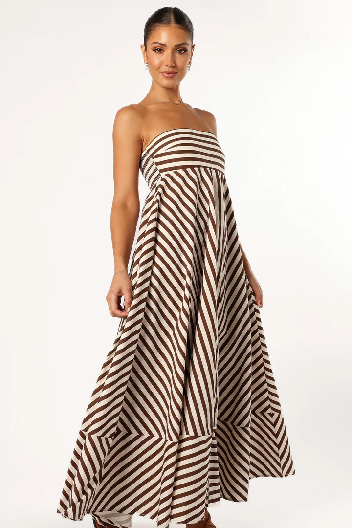 Bowie Strapless Maxi Dress - Chocolate | Petal & Pup (US)