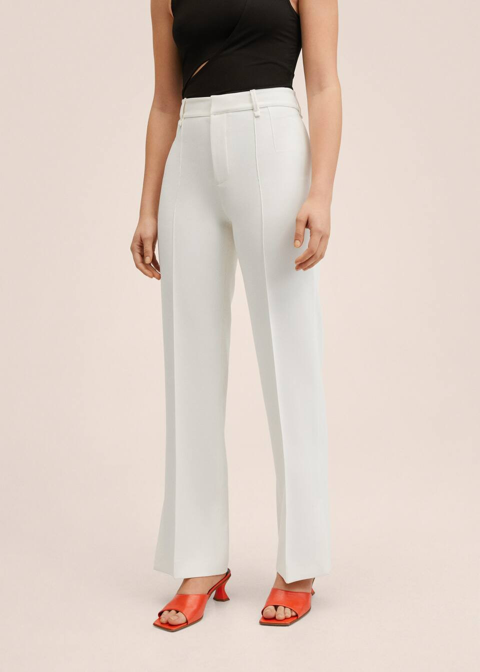 Straight trousers with openings | MANGO (US)