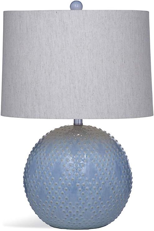 Bassett Mirror Company Kettler Table Lamp 16x17x25H Light Blue, Gray Drum Shade Model L3330T | Amazon (US)