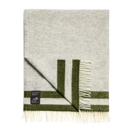 Elmstead Wool Throw Double Stripe Grey | Daylesford Organic
