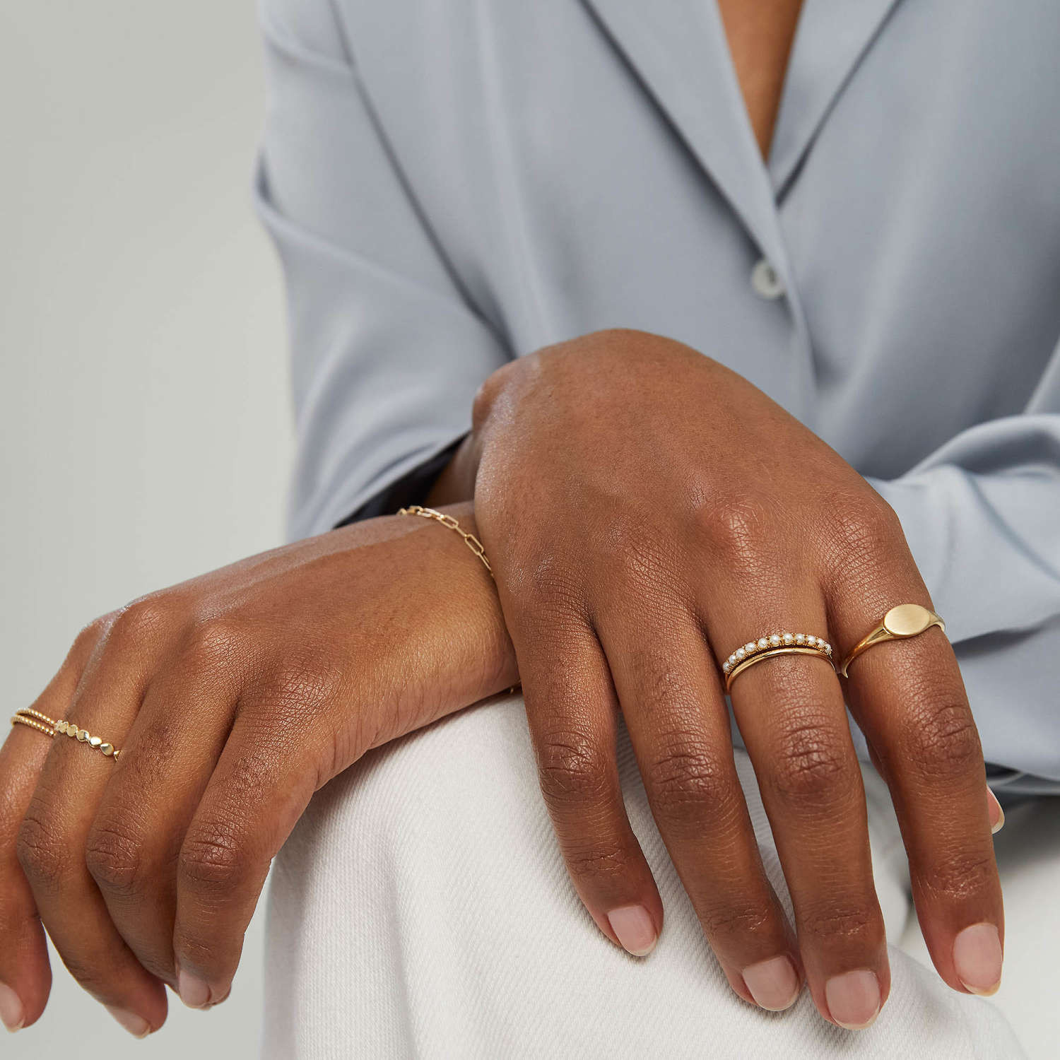 Pearl Half Eternity Ring : Handcrafted in 14k Gold | Mejuri | Mejuri (Global)