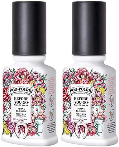 Poo-Pourri Before You Go Toilet Spray 3.4 Oz Peony Blossom, 2 Pack | Amazon (US)