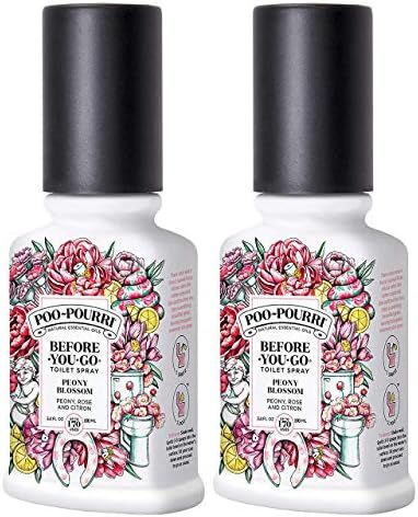 Poo-Pourri Before You Go Toilet Spray 3.4 Oz Peony Blossom, 2 Pack | Amazon (US)