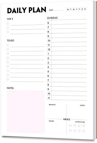 Daily Planner Pad - A5 Calendar, Scheduler, Organizer with Priority, To Do List, Appointments, No... | Amazon (US)