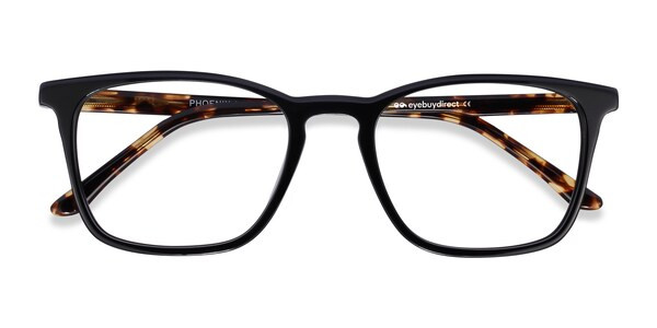 Phoenix - Rectangle Black Tortoise Frame Glasses | EyeBuyDirect | EyeBuyDirect.com