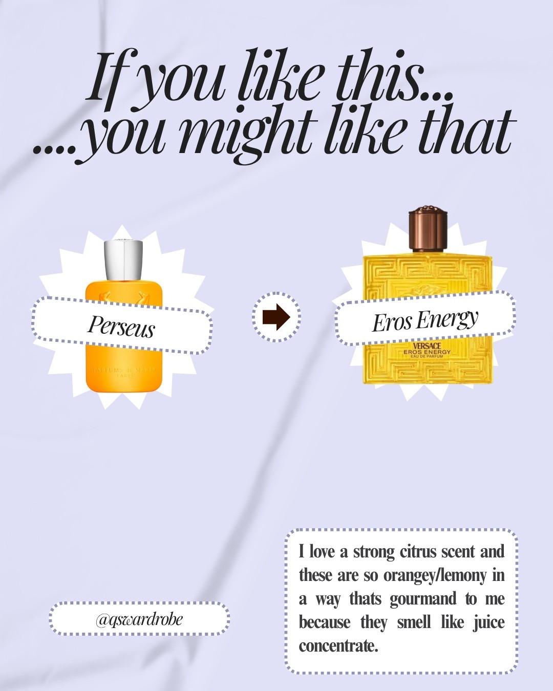 Learning to trust my nose and let it guide me to what smells alike to me. They may not smell similar to you or be a similar “vibe” but I want to curate collections that I can share with people of fragrances I think are similar. 

Let me know in the comment section if you have any that fall into these categories.

As always fragrances will be linked on my LTK which is in my bio if you want to purchase them 🫶🏾. It helps support creators like me. Thanks for your support as always. 

#LTKStyleTip 

#LTKBeauty #LTKMens