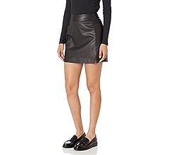 The Drop Women's Aiden Vegan Leather A-line Mini Skirt | Amazon (US)