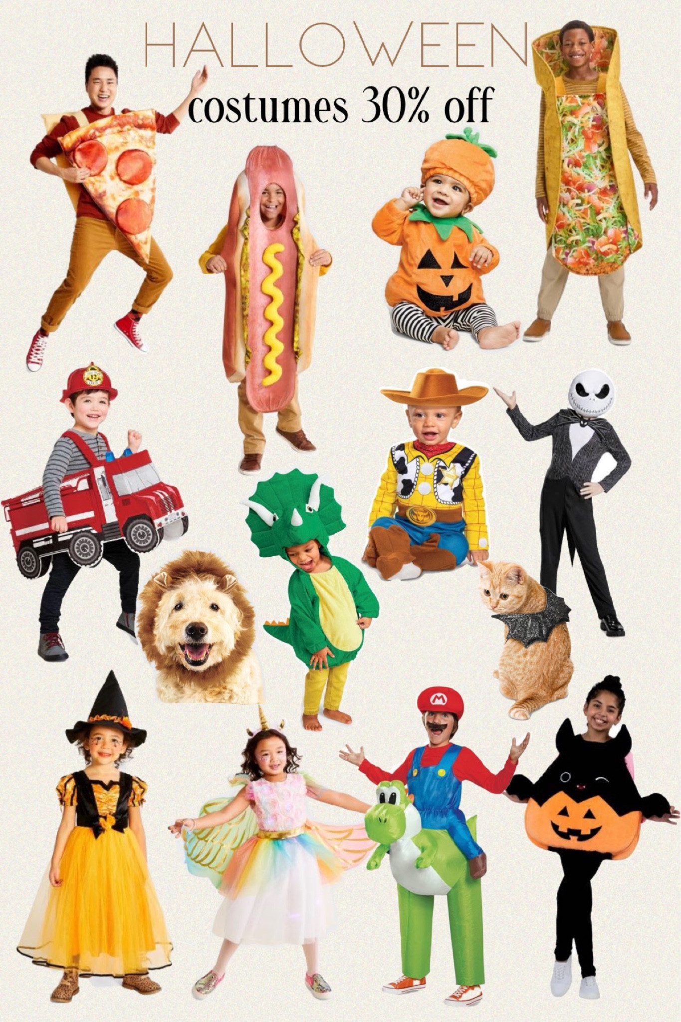 All Halloween costumes for whole family is on sale at Target. 30% off baby halloween costume / kids Halloween costume / adult Halloween costume / Halloween costume accessories / Halloween makeup / pets Halloween costumes 
Disney Halloween costume 
Hyde & EEK boutique 

#LTKSeasonal #LTKsalealert #LTKHalloween