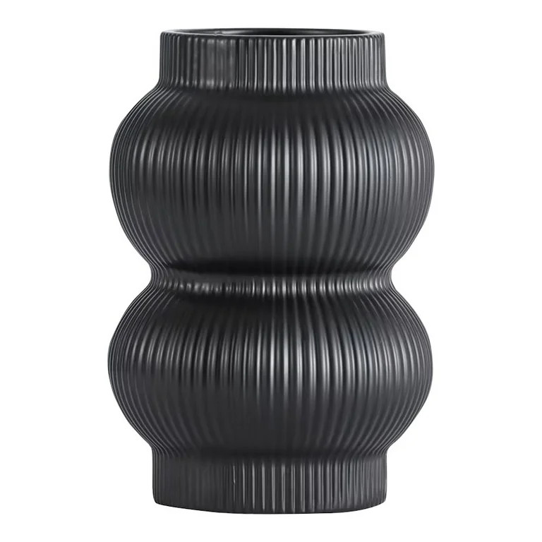 Home Décor Collection Black Ceramic Bubble Design 7.09" Tabletop Vase | Walmart (US)