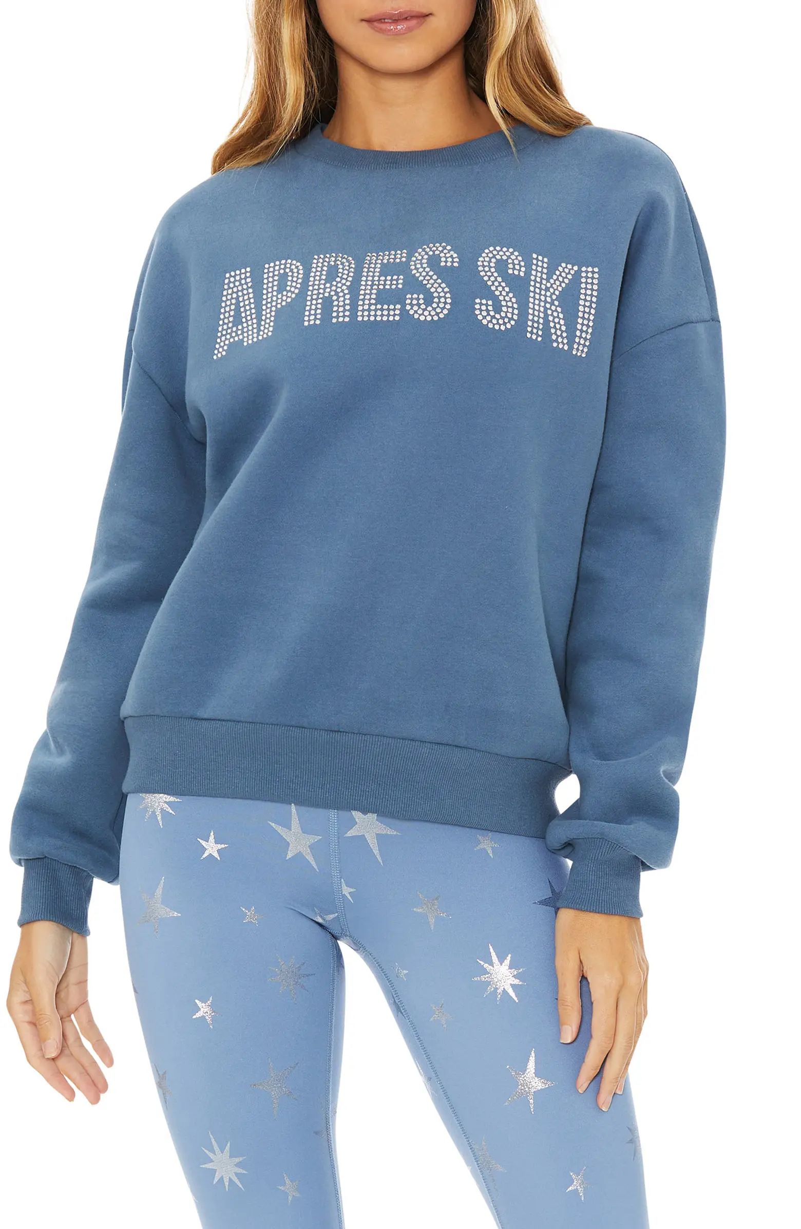 Beach Riot Après Ski Embellished Graphic Sweatshirt | Nordstrom | Nordstrom