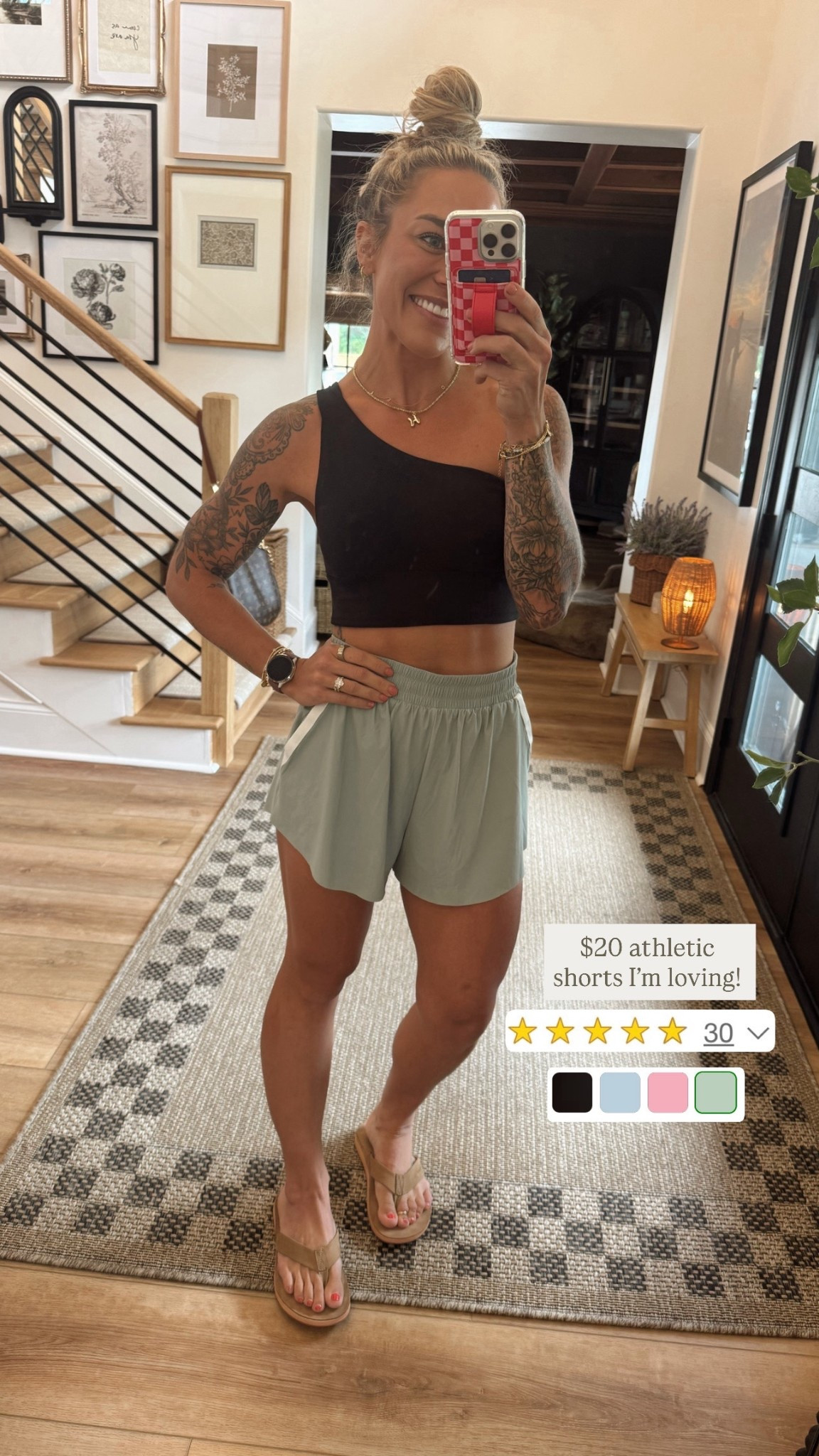 VERY impressed w/ these $20 shorts! The stripe is SO cute, flowy, no diaper butt w/ the liner, 4 colors & the material is crazy good! It’s like thin but also breathable! I’m in the small & there IS an adjustable waistband as well you can tighten if needed 😌

A 10/10 from me! ☑️ price is amazing for what they are! 🙏🏼 top is old from lululemon!

Athletic shorts / ootd / target finds / fitness / athleisure / activewear / Holley Gabrielle 

#LTKFindsUnder50 #LTKActive #LTKStyleTip