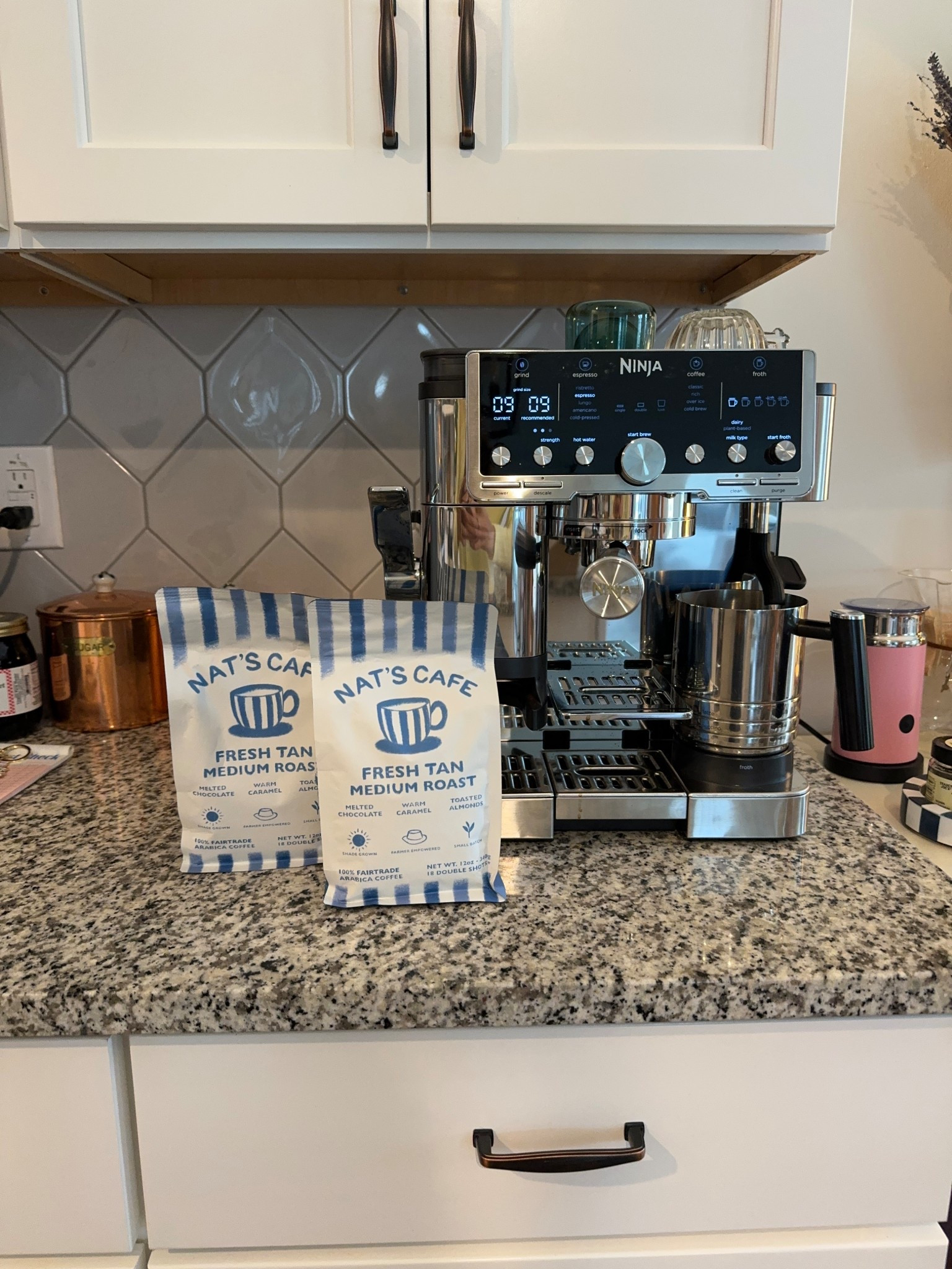 I am so so obsessed with the Ninja Cafe Luxe! Deffff an investment but I love how you can use your own beans and it’s seriously so user friendly!!! 