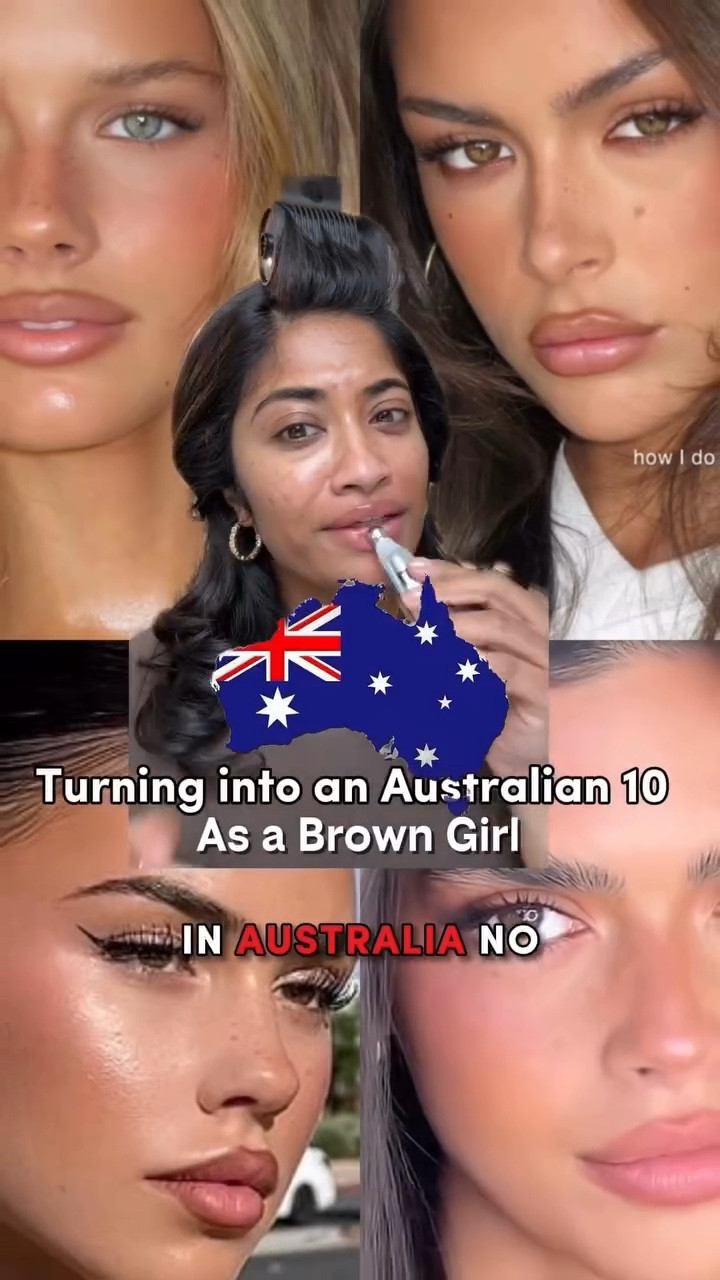 Am I Now an Australian 10⁉️🤭🇦🇺 Let’s try Australian 10 makeup on brown skin 👀… but cuter more also talk about the aggressive tanning that also happens in Australia too 😭 This is also the PERFECT warmer toasty soft glam makeup for the brown and black girlies 🤌🏽

(All Products 🔗 in my LTK in my bio with shades!)

@morphebrushes @narsissist @meccabeauty @tirtir_global Inc. @onesize @HausLabs @saiebeauty @kulfi.beauty @fentybeauty @nyxcosmetics 

#australian10#australianmakeup#makeuptutorial#browngirlmakeup#softglammakeup
