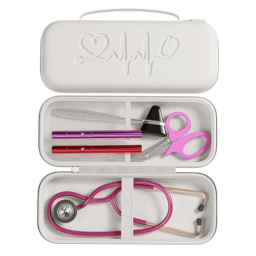 Hard Shell Stethoscope Case for 3M Littmann Classic III, Cardiology IV, MDF, EKO - Nursing School... | Amazon (US)