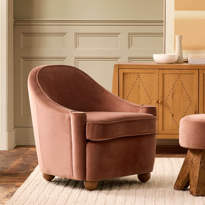 Pierce &amp; Ward Curved Slipper Chair | West Elm (US)