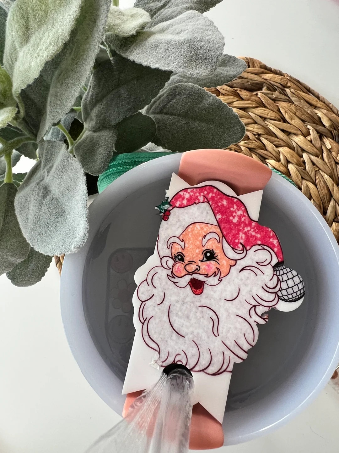 Sequin Santa Lid Topper Vintage Santa Tumbler Christmas Stanley Lid Topper Christmas Lid Topper T... | Etsy ROW