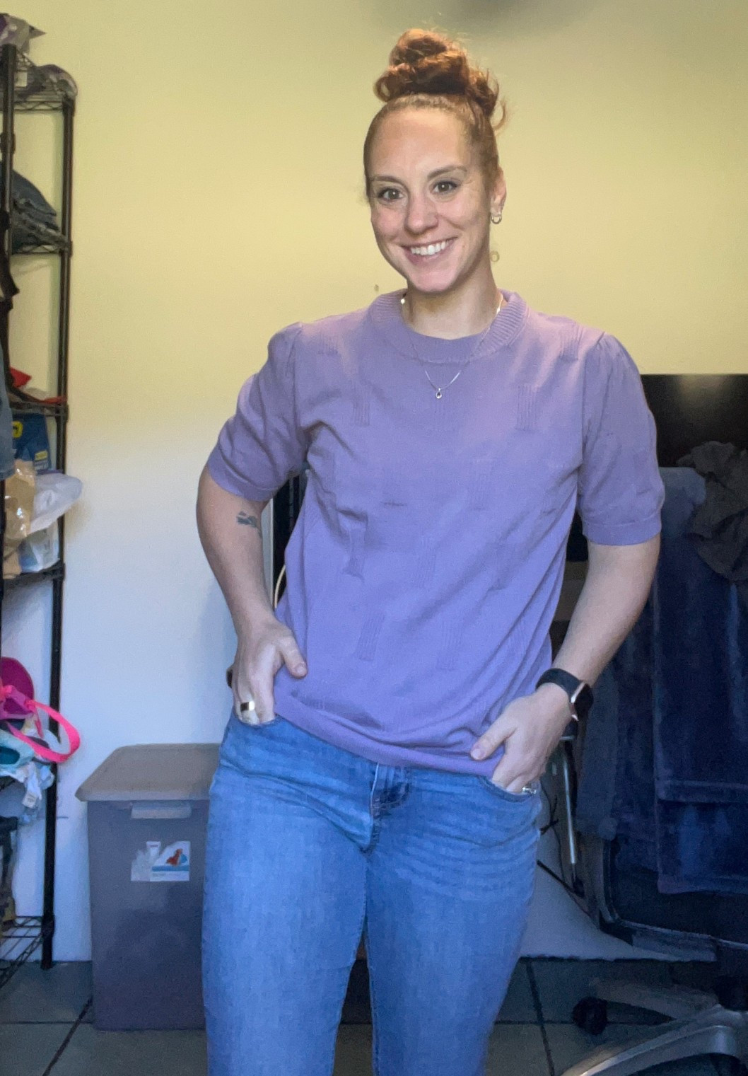 A cute little transition shirt  

#LTKPetite #LTKSeasonal #LTKWorkwear