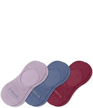 Bombas Solid Lightweight No Show 3-Pack Socks - M | Dillard's