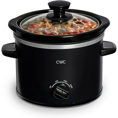 COOK WITH COLOR Slow Cooker, Crock Pot, 2-Quart Removable Stoneware Mini Crock Pot, Black | Walmart (US)