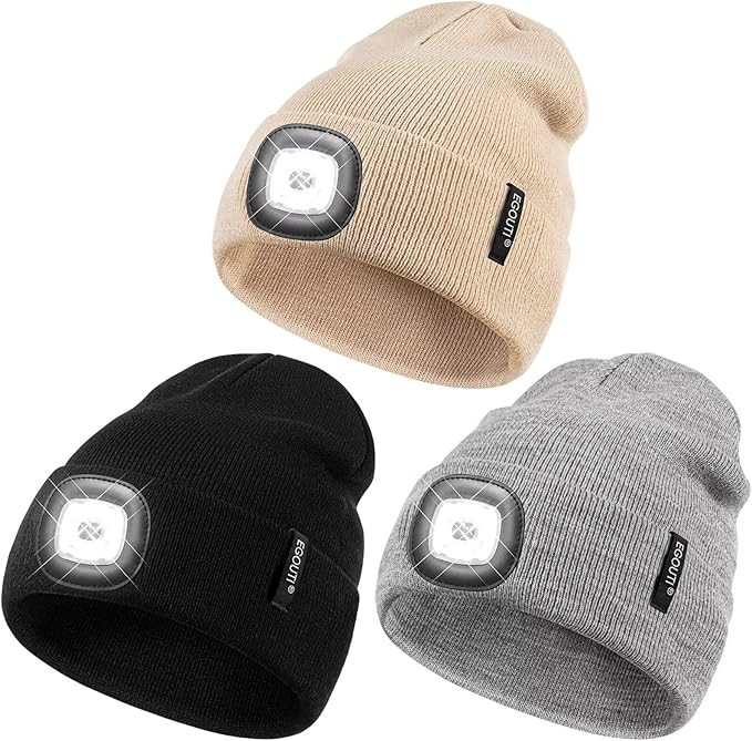 Beanie with Light for Men Women, Winter Hat with Light Built in Led Beanie Headlamp Caps, Stockin... | Amazon (US)