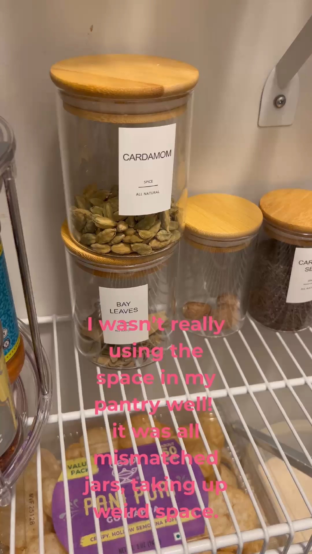 What is it about an organized spice rack that is totally satisfying? 
Made room in my pantry and the look of uniform spice jars is just 😍

#LTKHome #LTKFamily #LTKFindsUnder50