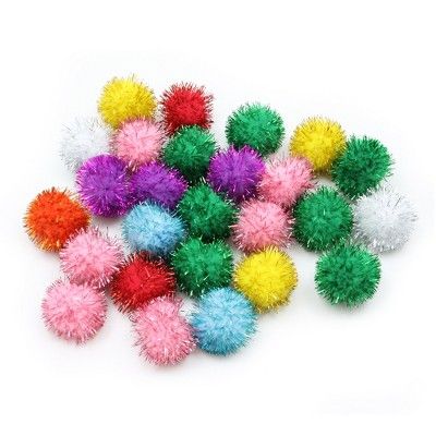Creativity Street Glitter Pom Pons, Assorted Colors, 33 mm, 40 Pieces | Target
