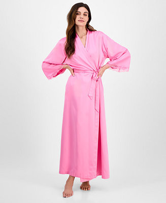 I.N.C. International Concepts Women's Lace-Trim Satin Robe, Exclusively at Macy's - Macy's | Macy's