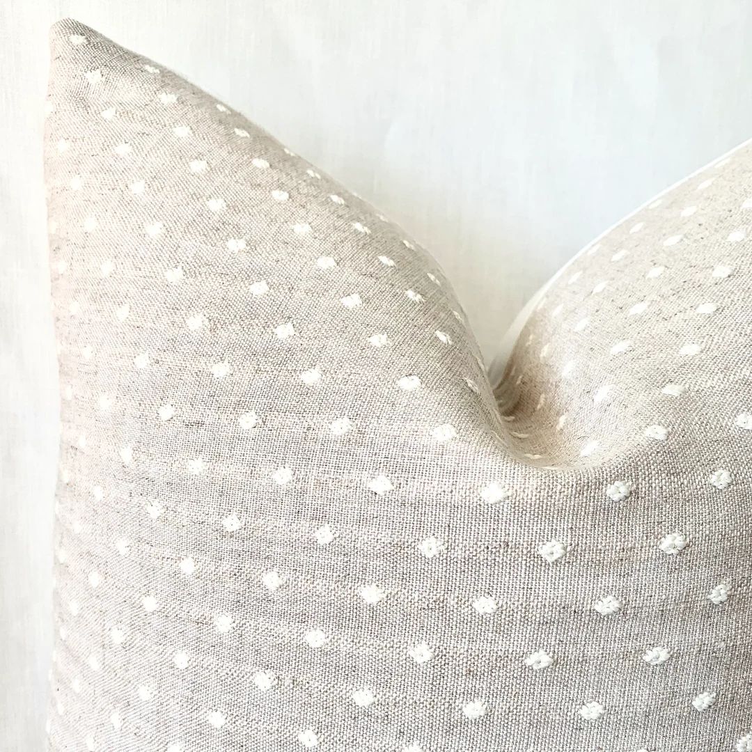 Swiss Dot Neutral Decor Pillow Cover  Textural  Mudcloth - Etsy | Etsy (US)