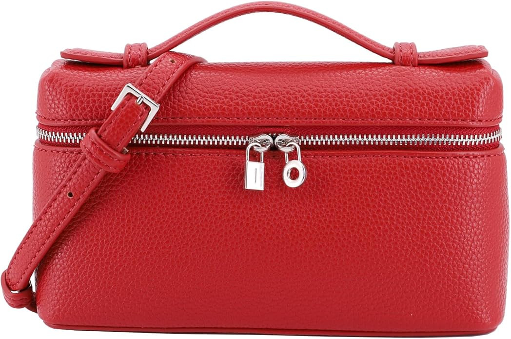 Crossbody Bag for Women Top-Handle Pouch Mini Bag Designer Shoulder Leather Handbag Trendy Purse | Amazon (US)